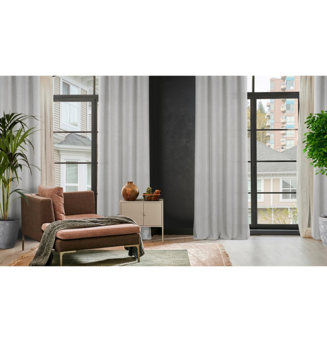 Hotový závěs CINDY stříbrný - na průchodkách