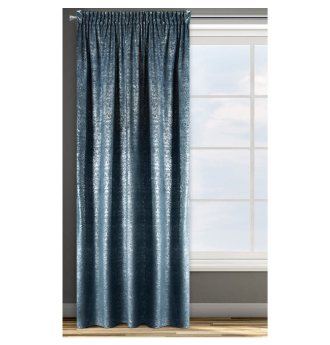 Hotový závěs KYPR stříbrný-granát - na pásce