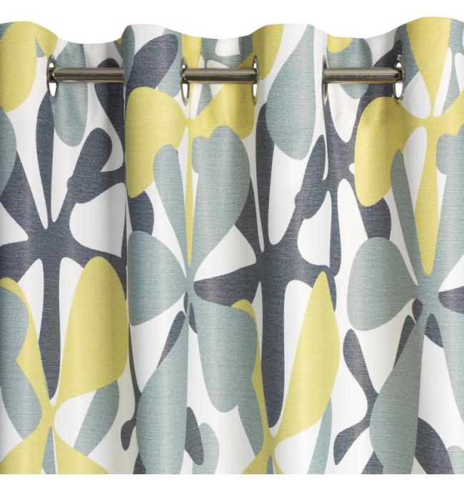 Hotový závěs DORIN hořčičný - na průchodkách