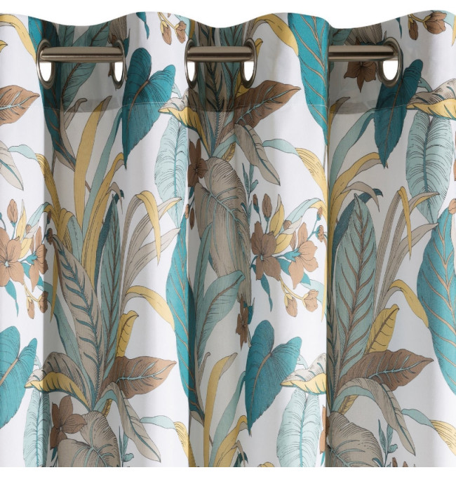 Hotový závěs EREM tyrkysový - na průchodkách