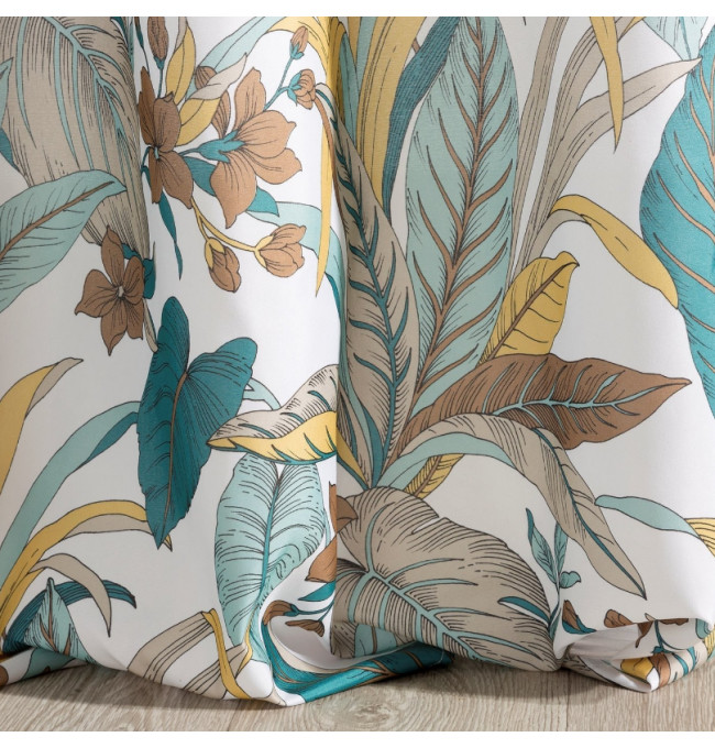 Hotový závěs EREM tyrkysový - na průchodkách