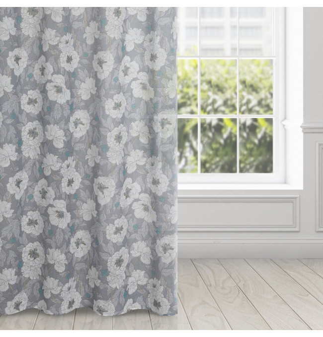 Hotový závěs FABIA popelový - na průchodkách