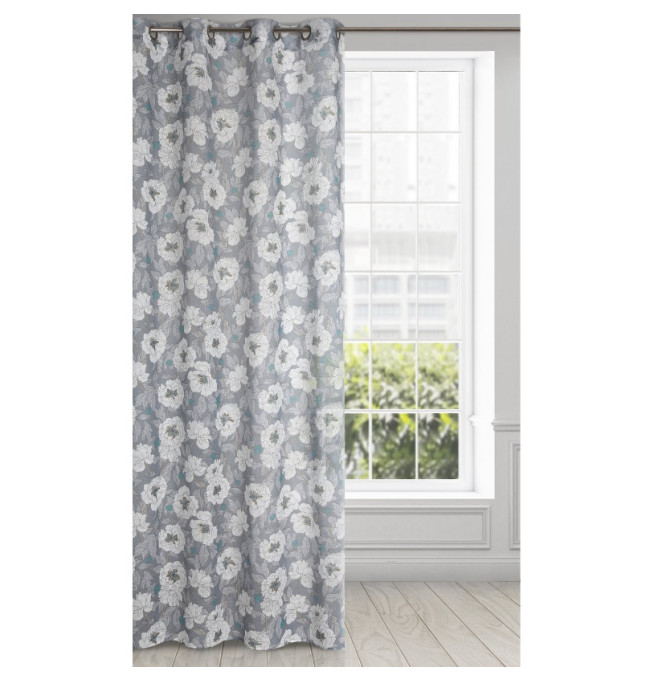 Hotový závěs FABIA popelový - na průchodkách