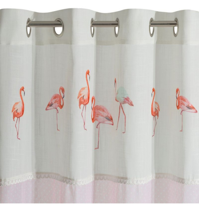 Hotový závěs FLAMINGO růžový - na průchodkách