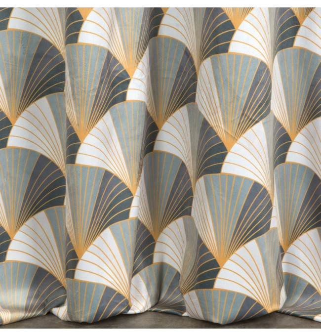 Hotový závěs GINA stříbrný - na průchodkách