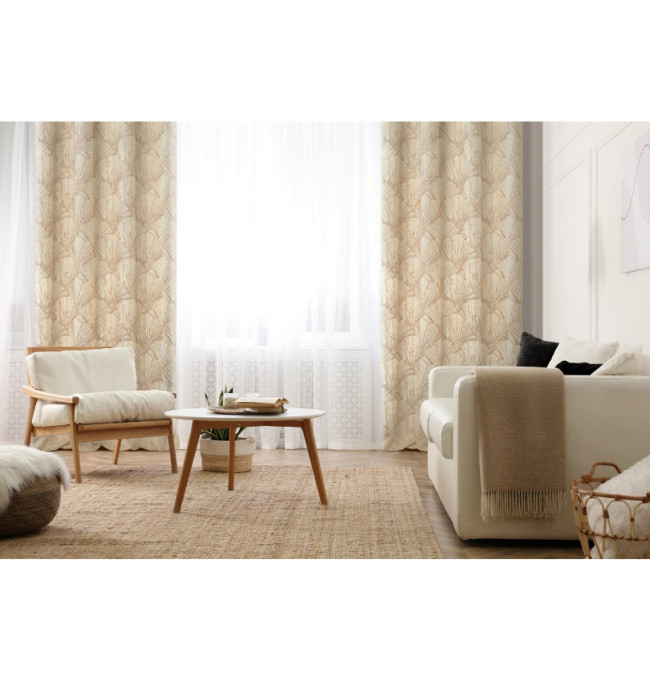 Hotový závěs GOJA krémový - na průchodkách