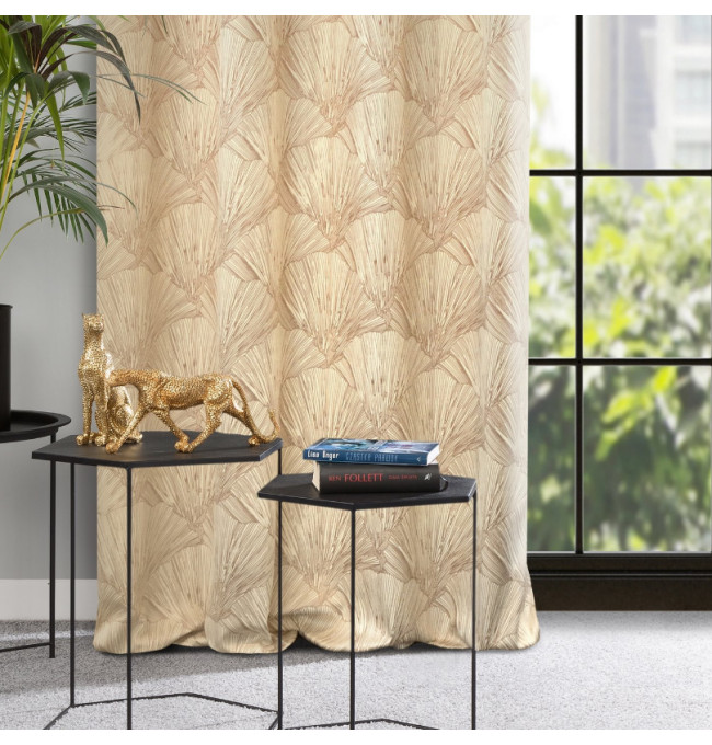 Hotový závěs GOJA krémový - na průchodkách