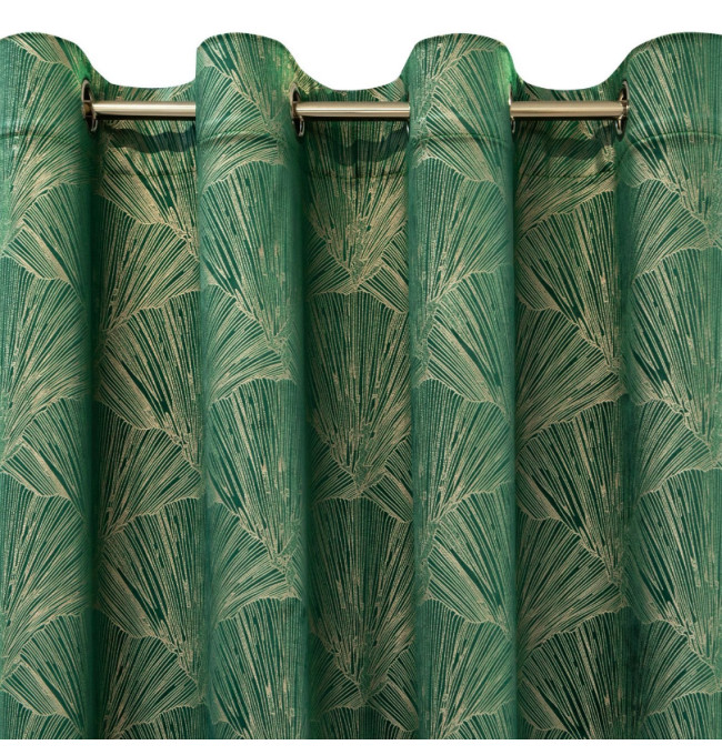 Hotový závěs GOJA tmavě zelený - na průchodkách