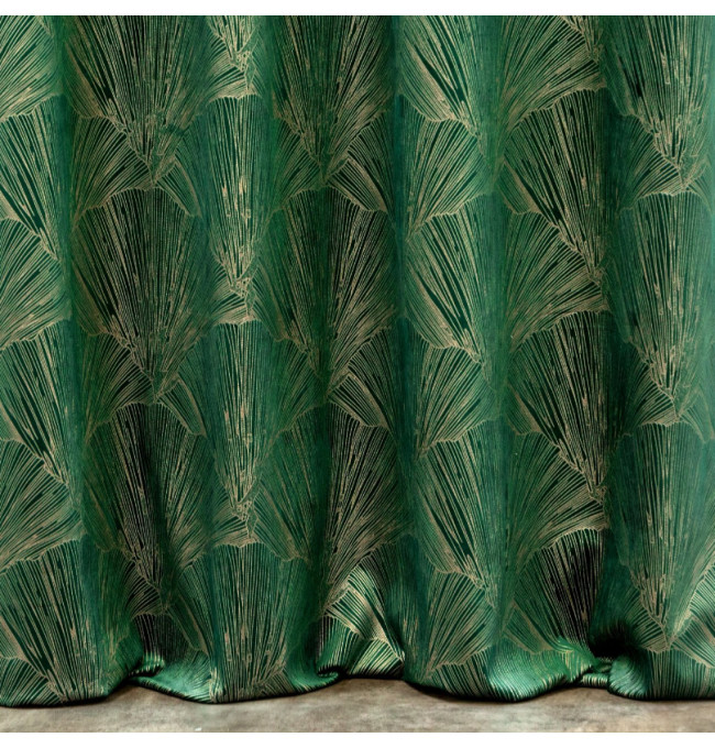 Hotový závěs GOJA tmavě zelený - na průchodkách