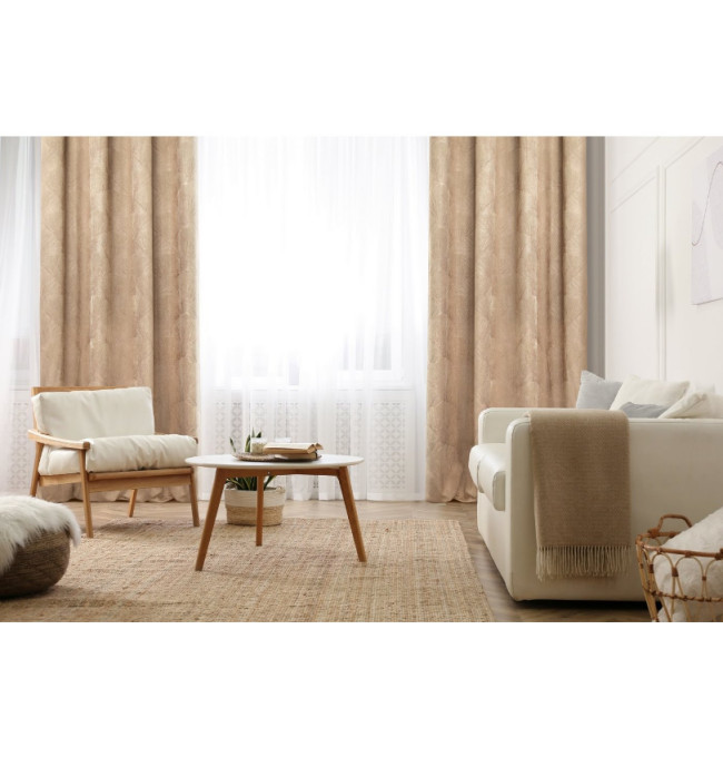 Hotový závěs GOJA béžový - na průchodkách