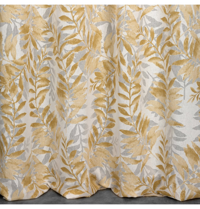 Hotový závěs HARIET hořčicový - na průchodkách