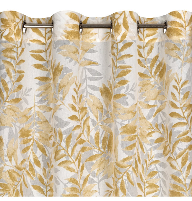 Hotový závěs HARIET hořčicový - na průchodkách