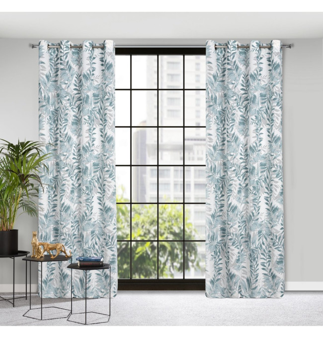 Hotový závěs HARIET modrý - na průchodkách