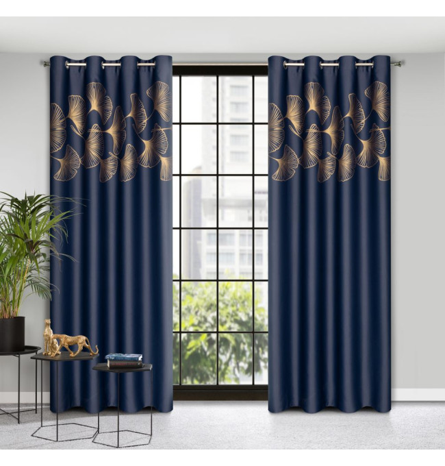 Hotový závěs HARMONY granátový - na průchodkách