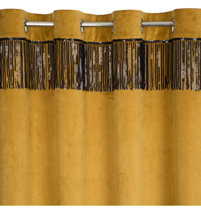 Hotový závěs JASPER medový - na průchodkách