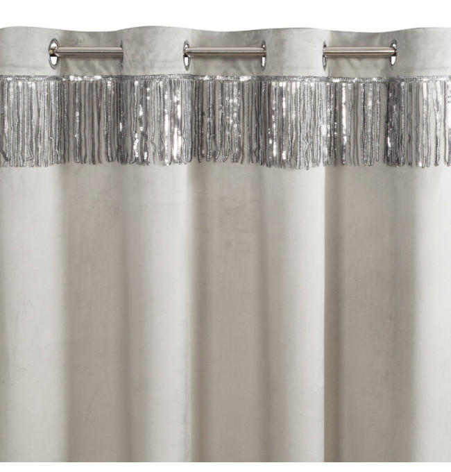 Hotový závěs JASPER stříbrný - na průchodkách