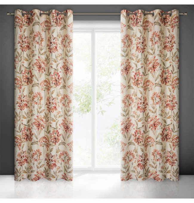 Hotový závěs JENNY růžový - na průchodkách