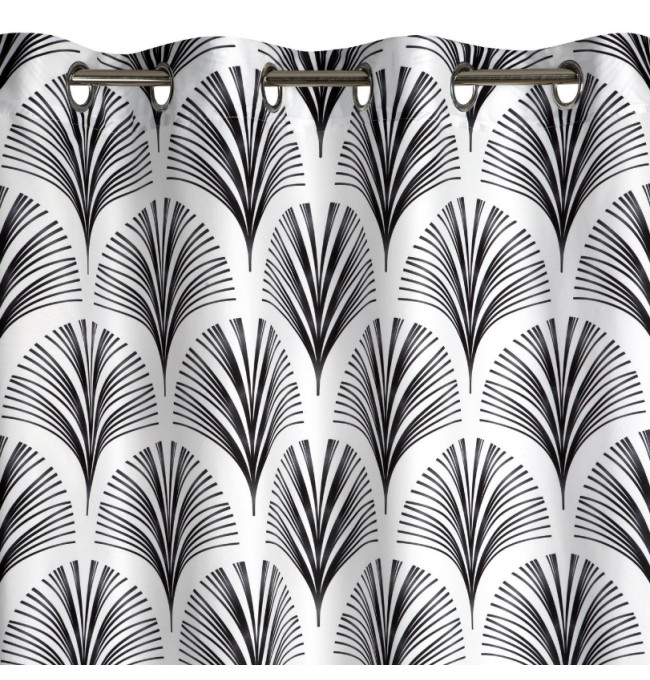 Hotový závěs KARIN černo-bílý - na průchodkách