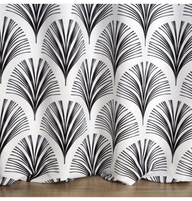 Hotový závěs KARIN černo-bílý - na průchodkách