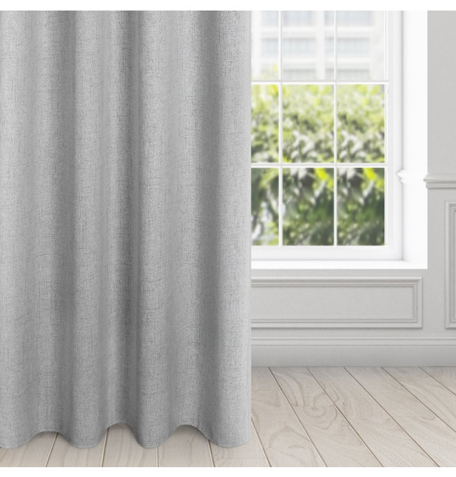 Hotový závěs LINDA stříbrný - na průchodkách