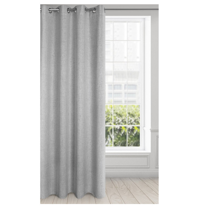 Hotový závěs LINDA stříbrný - na průchodkách