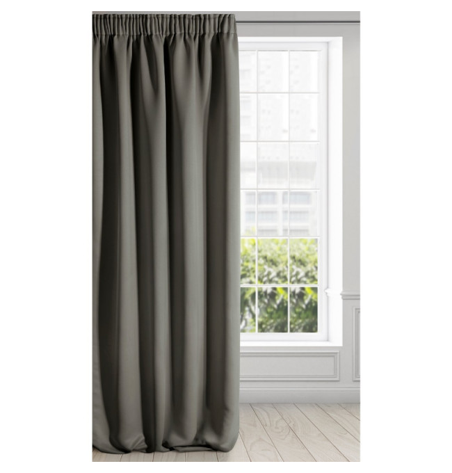 Hotový závěs LOGAN grafitový - na pásce