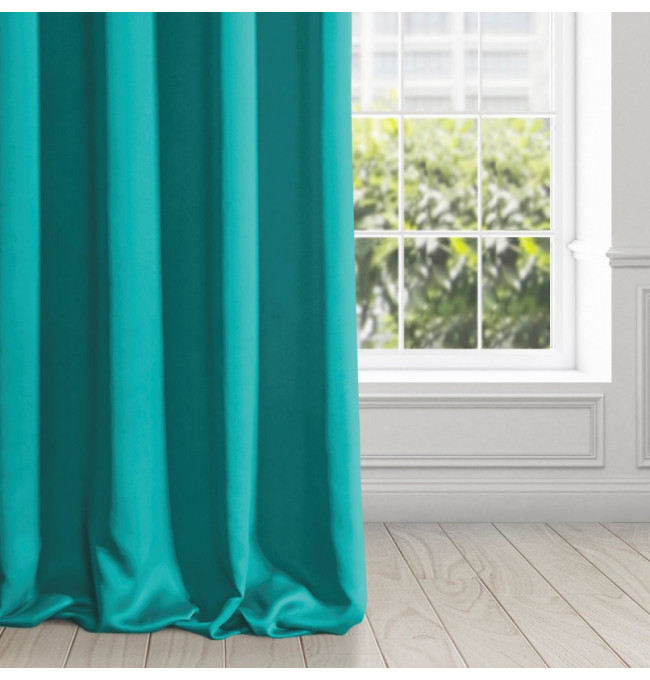 Hotový závěs LOGAN tyrkysový - na průchodkách