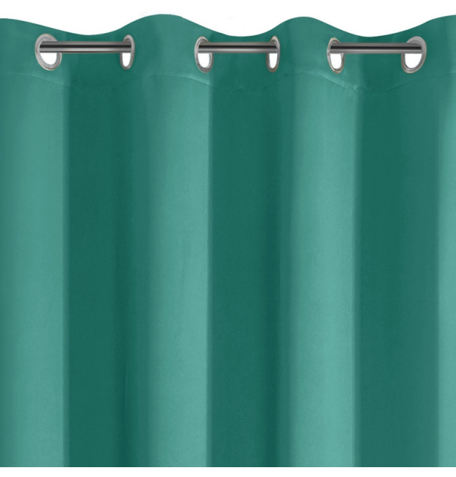 Hotový závěs LOGAN tyrkysový - na průchodkách