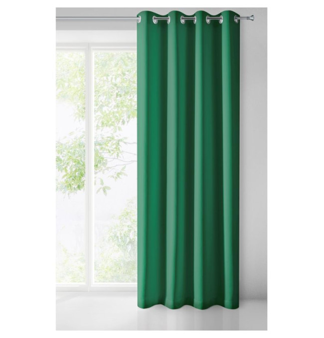 Hotový závěs LOGAN zelený - na průchodkách