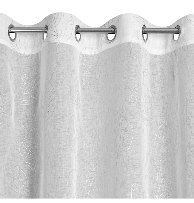 Hotový závěs LORI bílo-stříbrný - na průchodkách