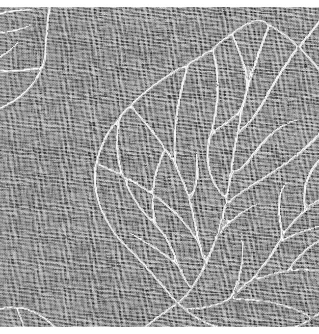 Hotový závěs LORI bílo-stříbrný - na průchodkách