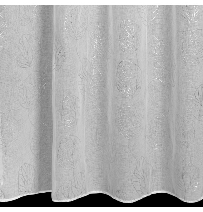 Hotový závěs LORI bílo-stříbrný - na průchodkách