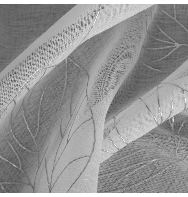 Hotový závěs LORI bílo-stříbrný - na průchodkách