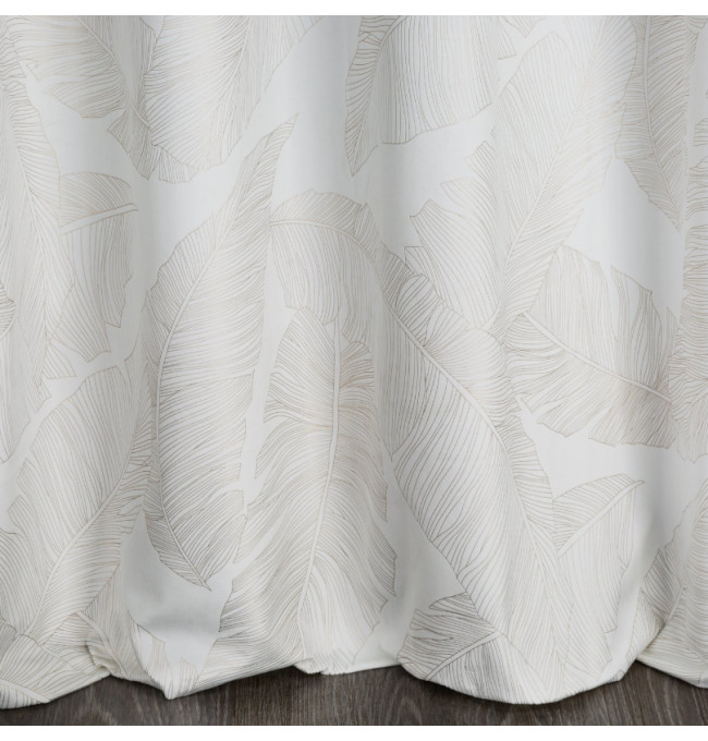 Hotový závěs LUNA 2 bílý / šampaňské - na průchodkách