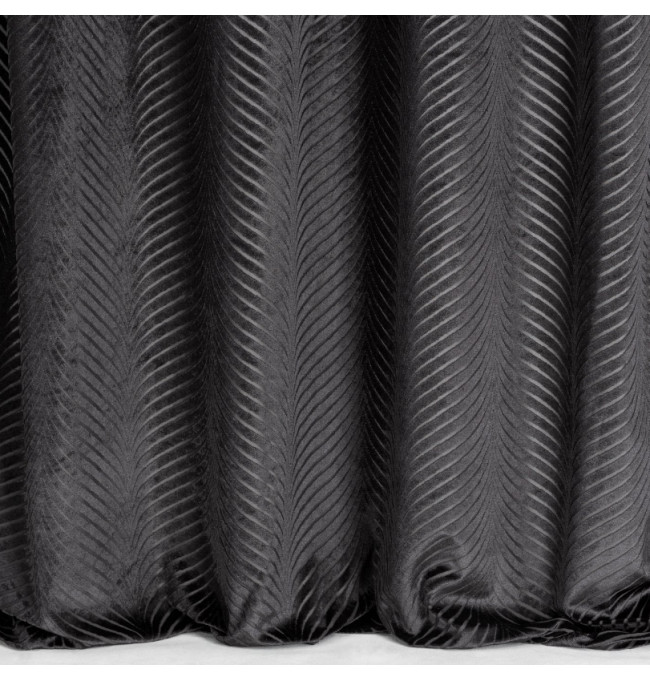 Hotový závěs LUSSI černý - na průchodkách