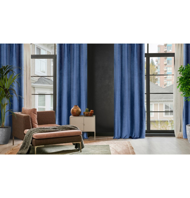 Hotový závěs LUSSI granátový - na průchodkách