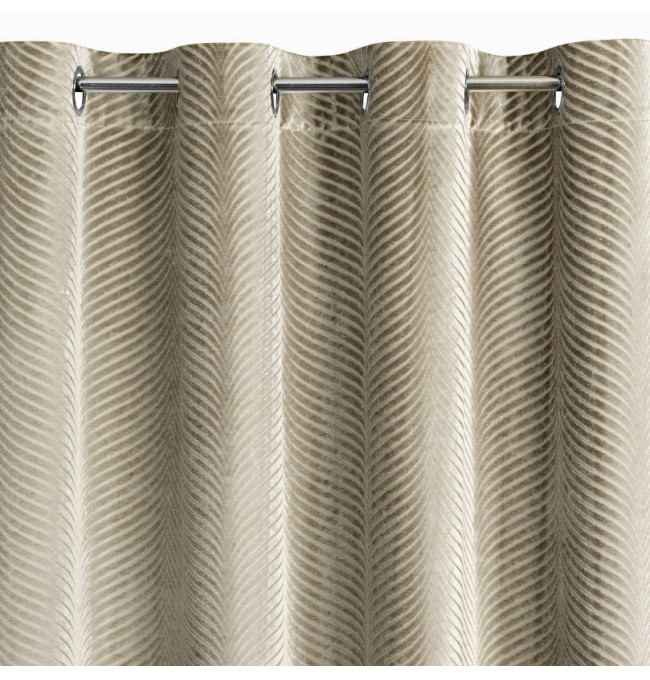 Hotový závěs LUSSI tmavě béžový - na průchodkách