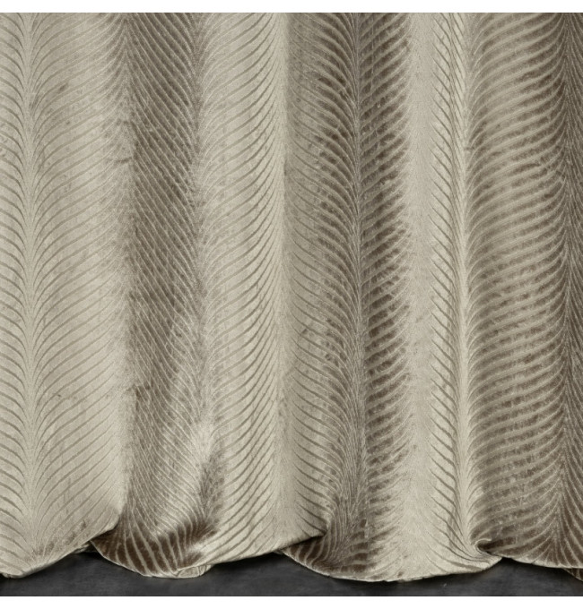 Hotový závěs LUSSI tmavě béžový - na průchodkách