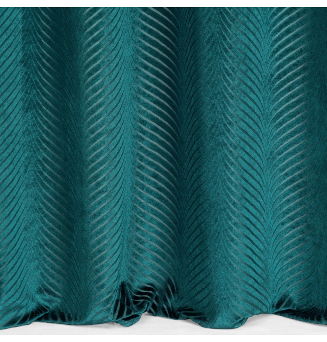 Hotový závěs LUSSI tmavě tyrkysový - na průchodkách