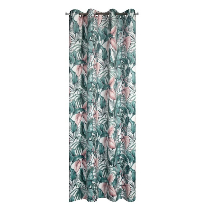 Hotový závěs MADERA bílo-zelený - na průchodkách