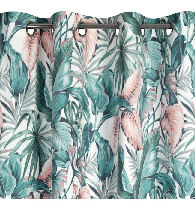 Hotový závěs MADERA bílo-zelený - na průchodkách