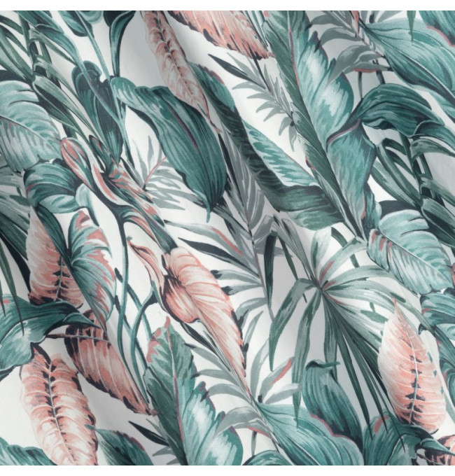 Hotový závěs MADERA bílo-zelený - na průchodkách