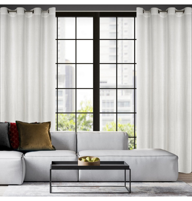 Hotový závěs MADISON bílý - na průchodkách