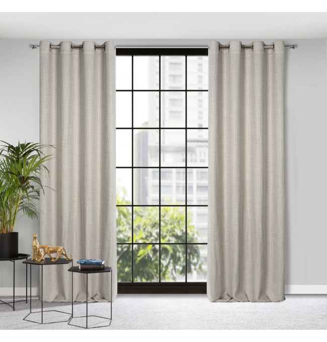 Hotový závěs MADISON stříbrný - na průchodkách