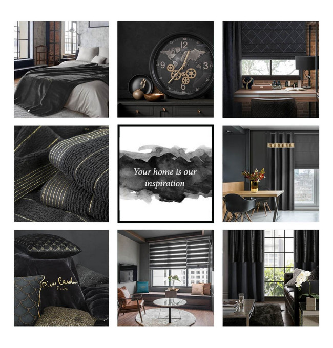 Hotový závěs MAGI černo-béžový - na průchodkách