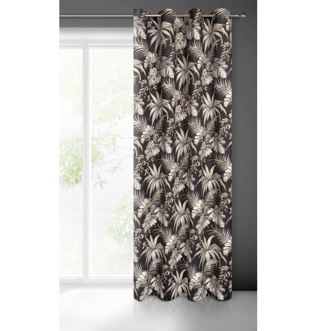 Hotový závěs MAGI černo-béžový - na průchodkách