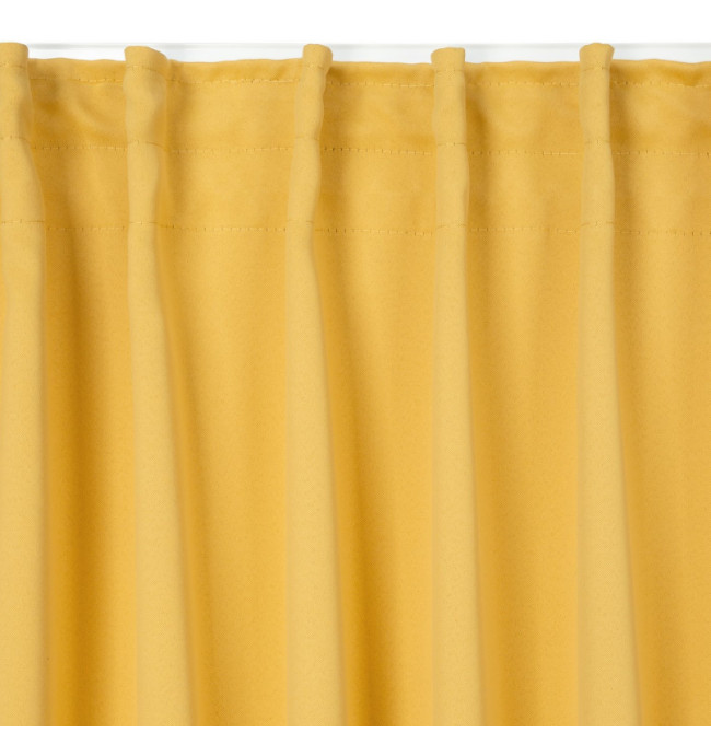 Hotový závěs MILAN hořčičný - na pásce