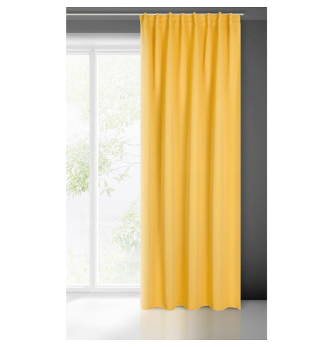 Hotový závěs MILAN hořčičný - na pásce