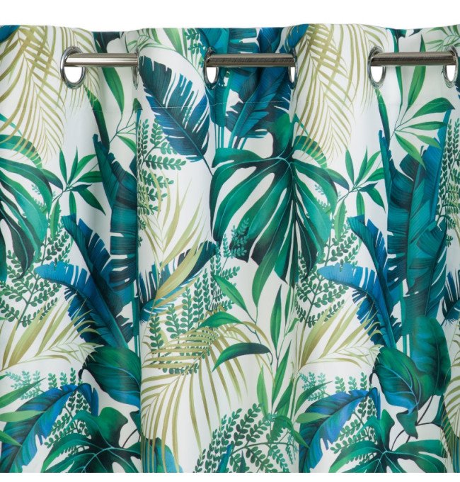 Hotový závěs NELLY zelený - na průchodkách