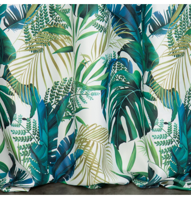 Hotový závěs NELLY zelený - na průchodkách